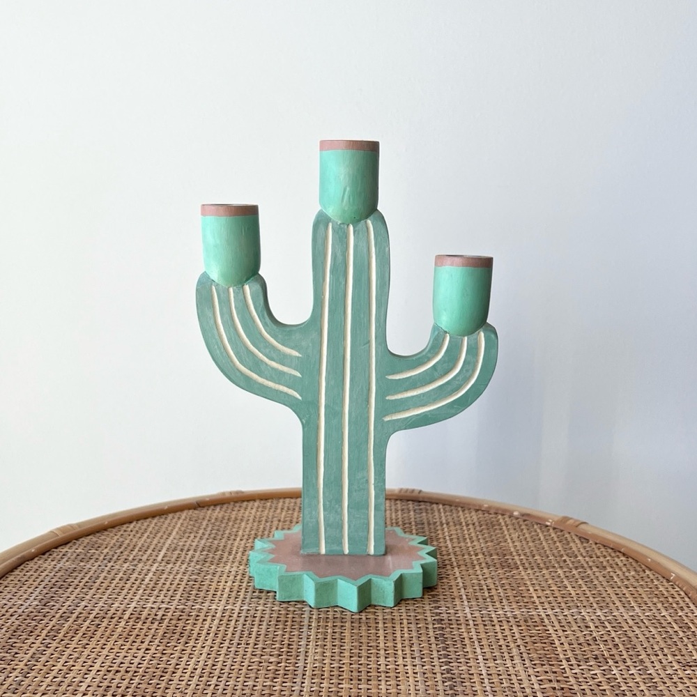 Vintage Cactus Candle Holder